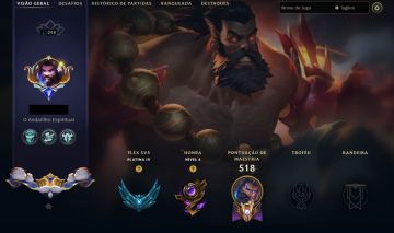 Conta LoL LVL298 Todos campeões 106 Skins 64 Cromas Plat 4