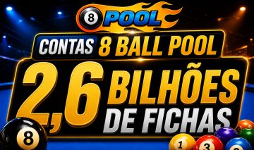 8 BALL POOL CONTA COM FICHA / ENTREGA RAPIDA - 2,6 BILHÃO DE FICHAS