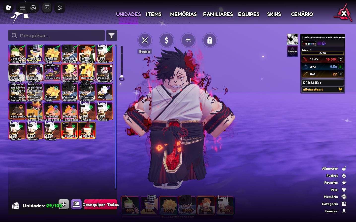 Conta com Sukuna Vs Gojo, Kratos, Escanor e Mais - entrega automática