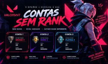 CONTAS VALORANT SEM RANK | SEM SKINS