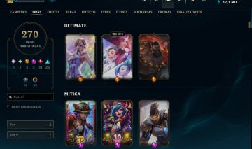 CONTA LOL - 270 SKINS - UNRANKED - 70 CROMAS - LV 610 - DONO ÚNICO - SKINS BOAS