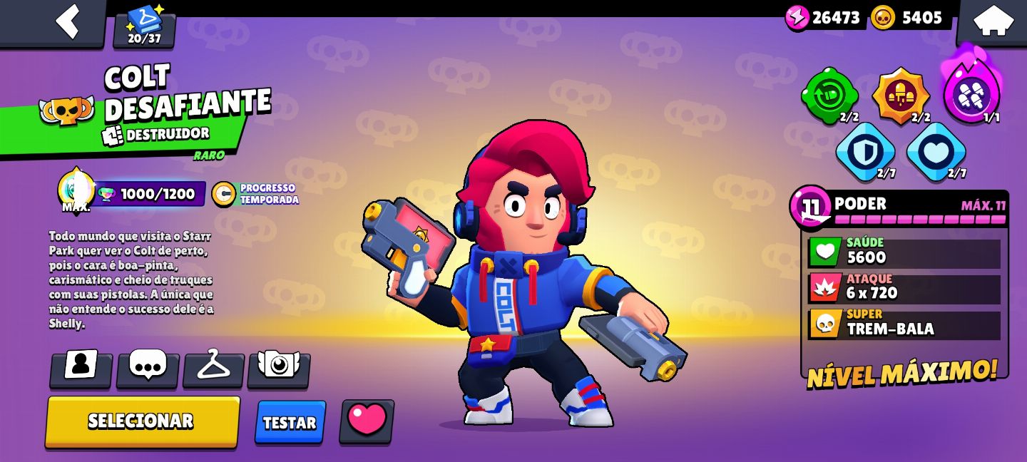 Conta de brawl 95k tem a iskin do colt desafiante 2passe 4passe 6e 7