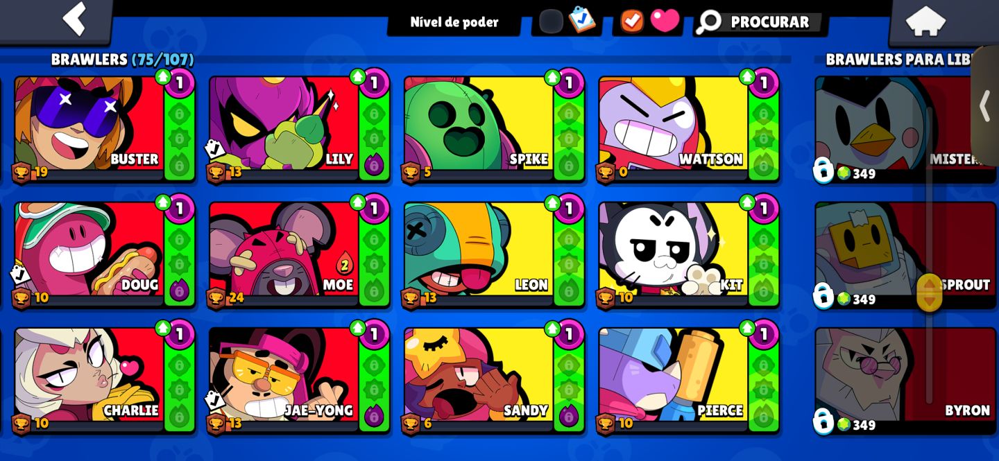 BRAWLL STARS upada! skins e prestígios ) Lendário