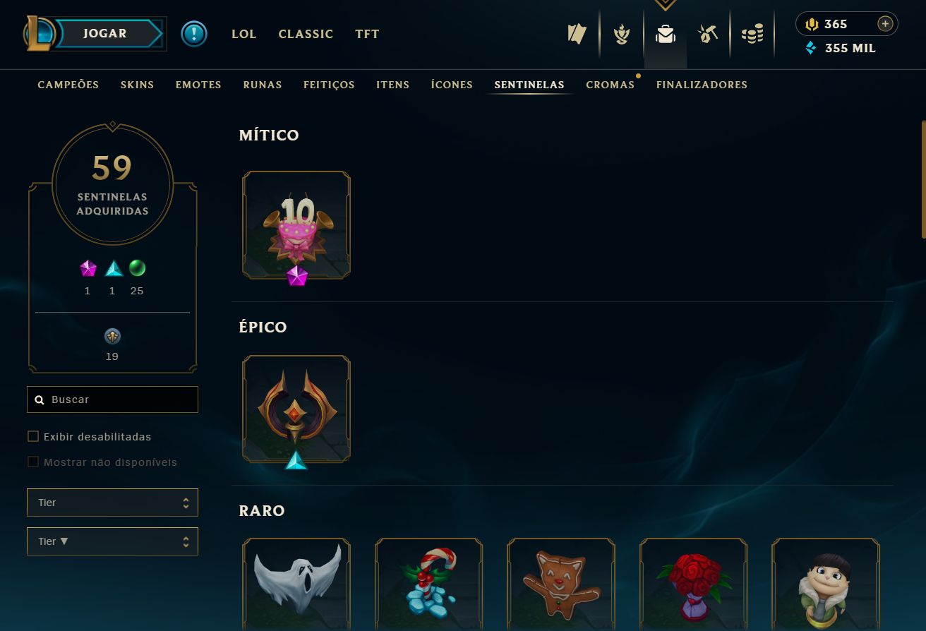 CONTA HIGH LEVEL 944 | PLATINA I | 324 SKINS (4 ULTIMATES + 25 MÍTICAS)
