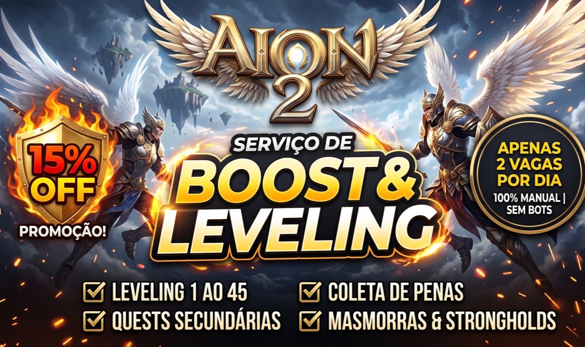 AION 2 BOOST LEVELING RÁPIDO DO 1 AO 45 | PENAS, QUESTS & DUNGEONS (15% OFF)