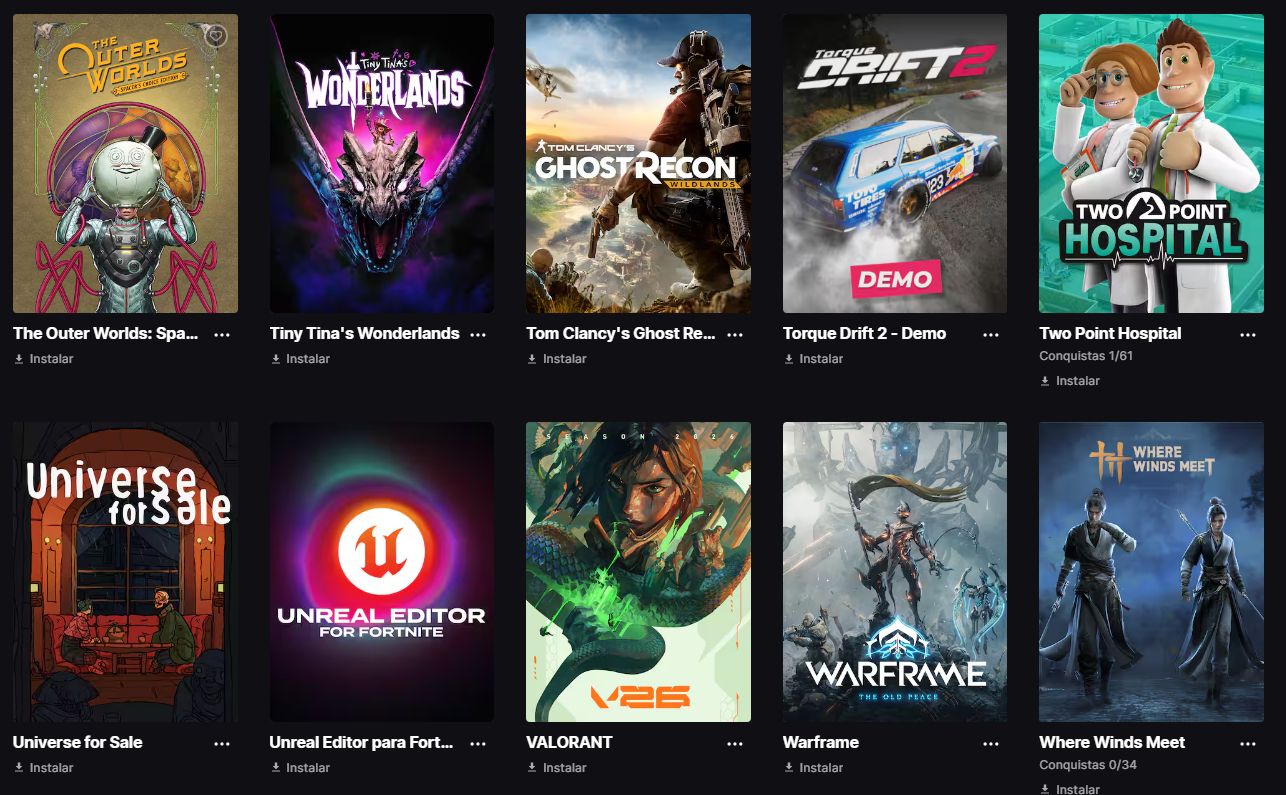 CONTA EPIC GAMES CHEIA DE JOGOS AAA
