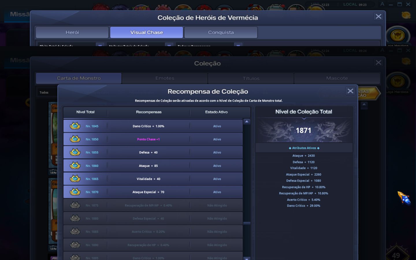 Grand Chase Classic | CLV 722 | 10 Cartas Reaper | Full Set Void | Conta End Gam