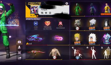 Conta Free Fire Com Top Criminal, Skin de Punho e Bandeirão
