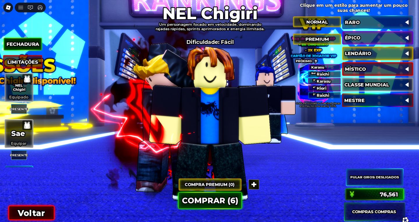 Contas Blue Lock Rivals | 2 Slots + 1 nel | World Class Fluxo | Lv 10+