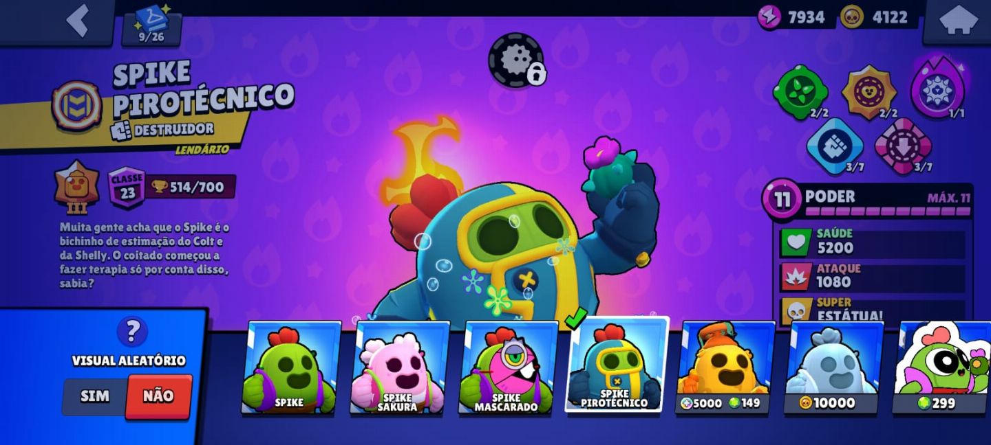 Conta de Brawl Stars com 77 Campeões