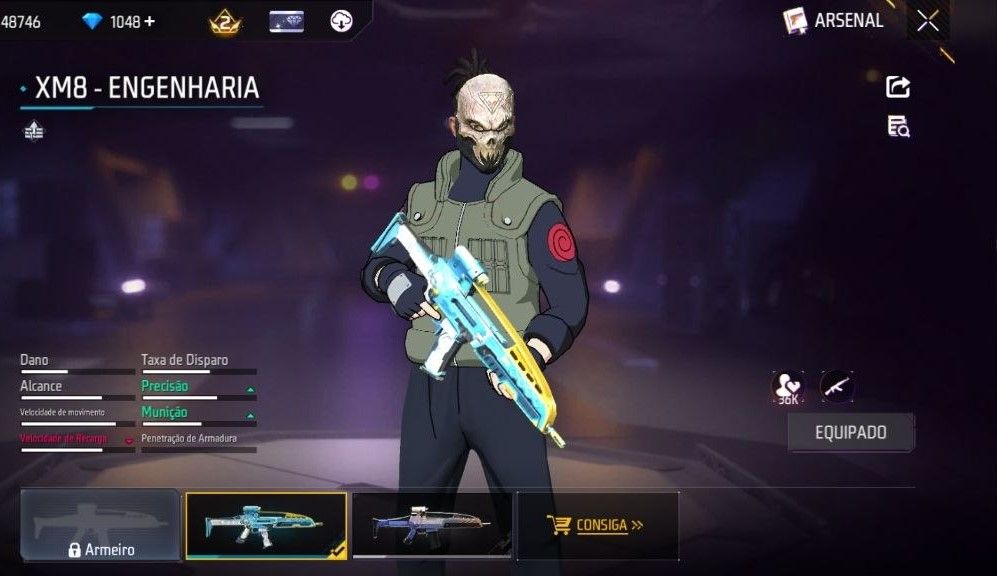CONTA FREE FIRE LVL 30 MESTRE 5 BR COM MEGUMI JJK|KAKASHI |JIRAYA E 1048 DIMAS