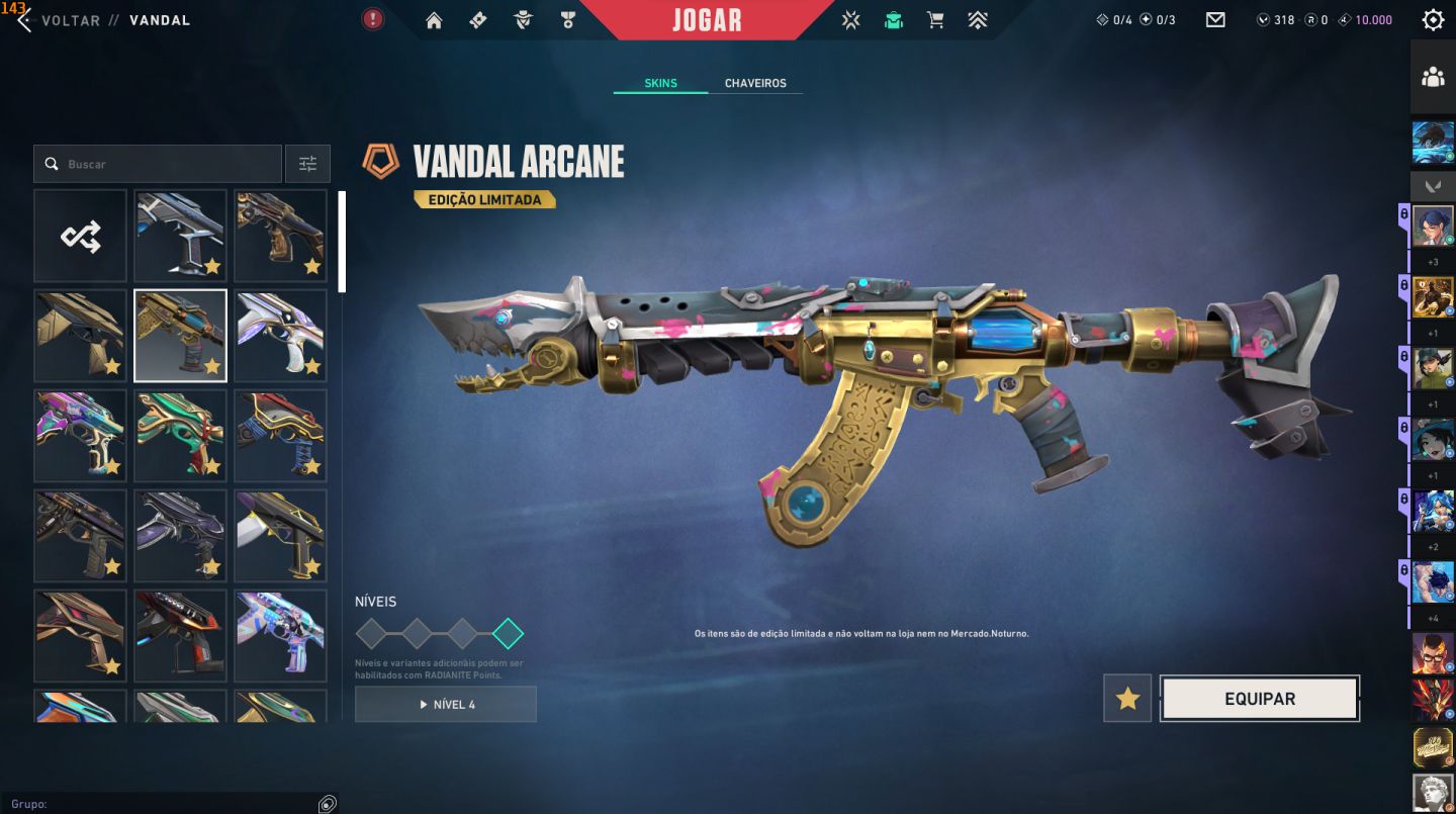 Conta Muito Rara 4600 Gastos 164 skins - As melhores skins, kuronami, champions