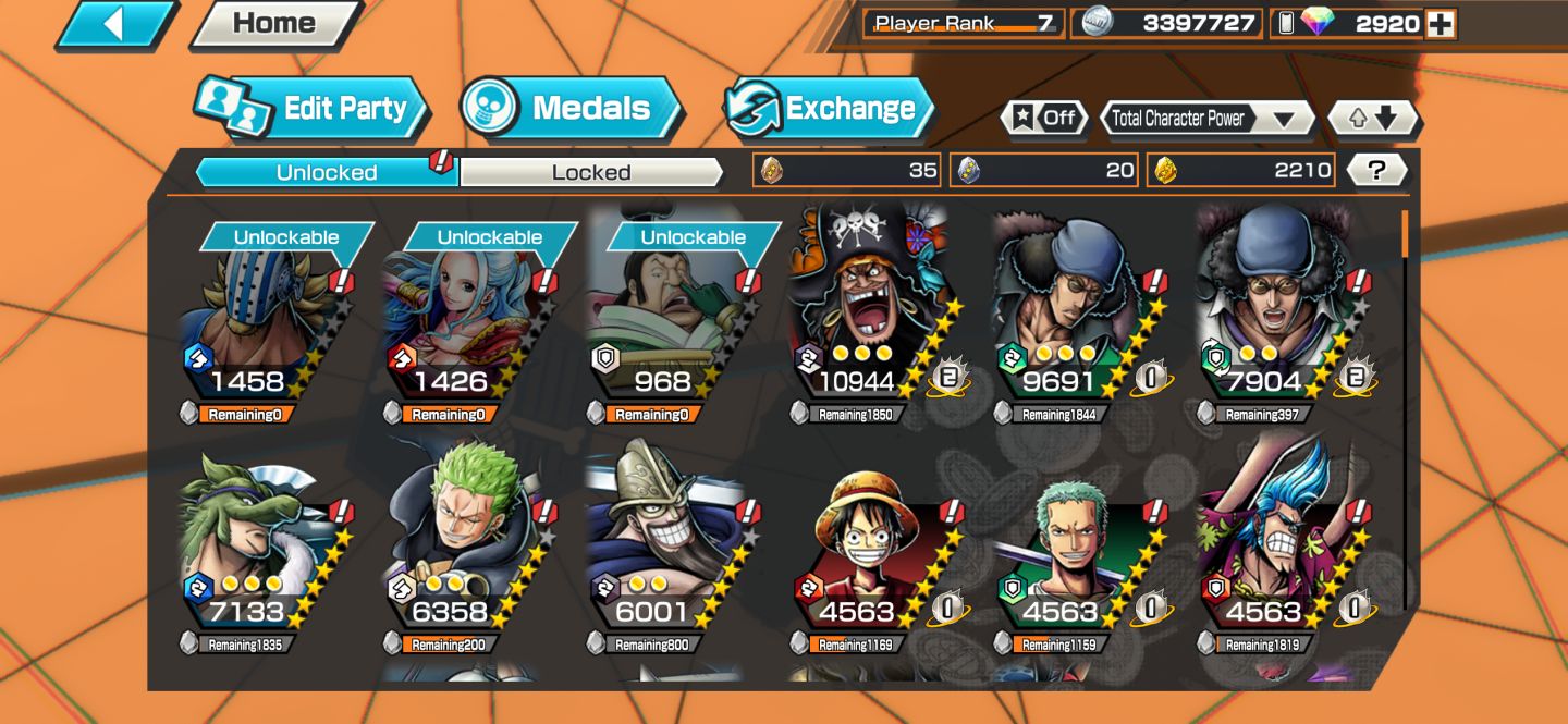 Conta OPBR - Barba Negra Ex + Kuzan Ex + 3000 dimas + 2210 fragmentos