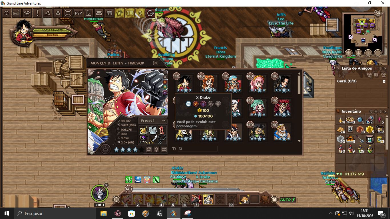 GRAND LINE ADVENTURES | 10.9K | 613 | 97 PERS | FULL +16 | 209 CHAVES | FOUNDER!