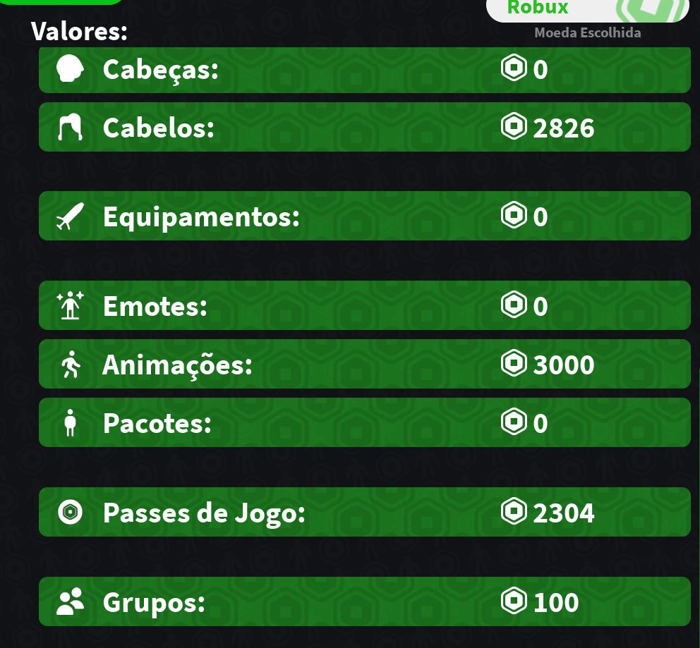 CONTA ROBLOX +16K EM ITENS +417 ITENS NO INVENTÁRIO