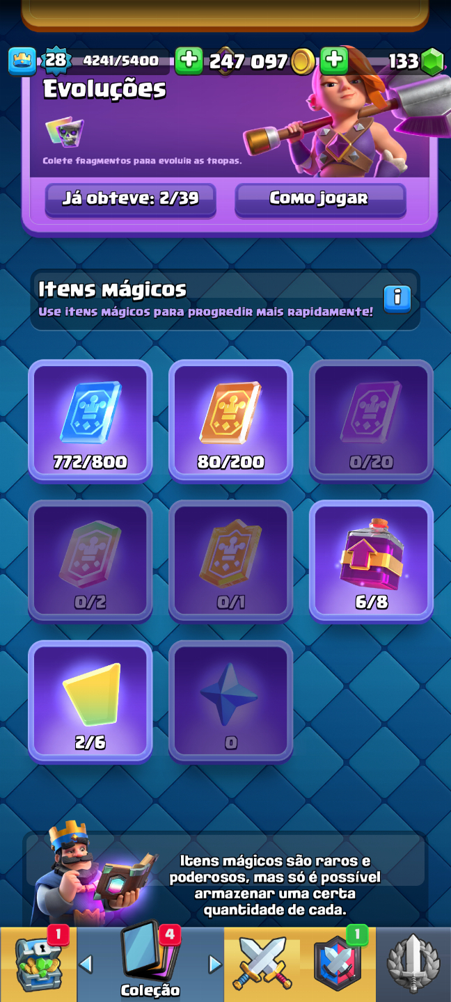 CONTA CLASH ROYALE! -BRUXA EVO + EMOTES!