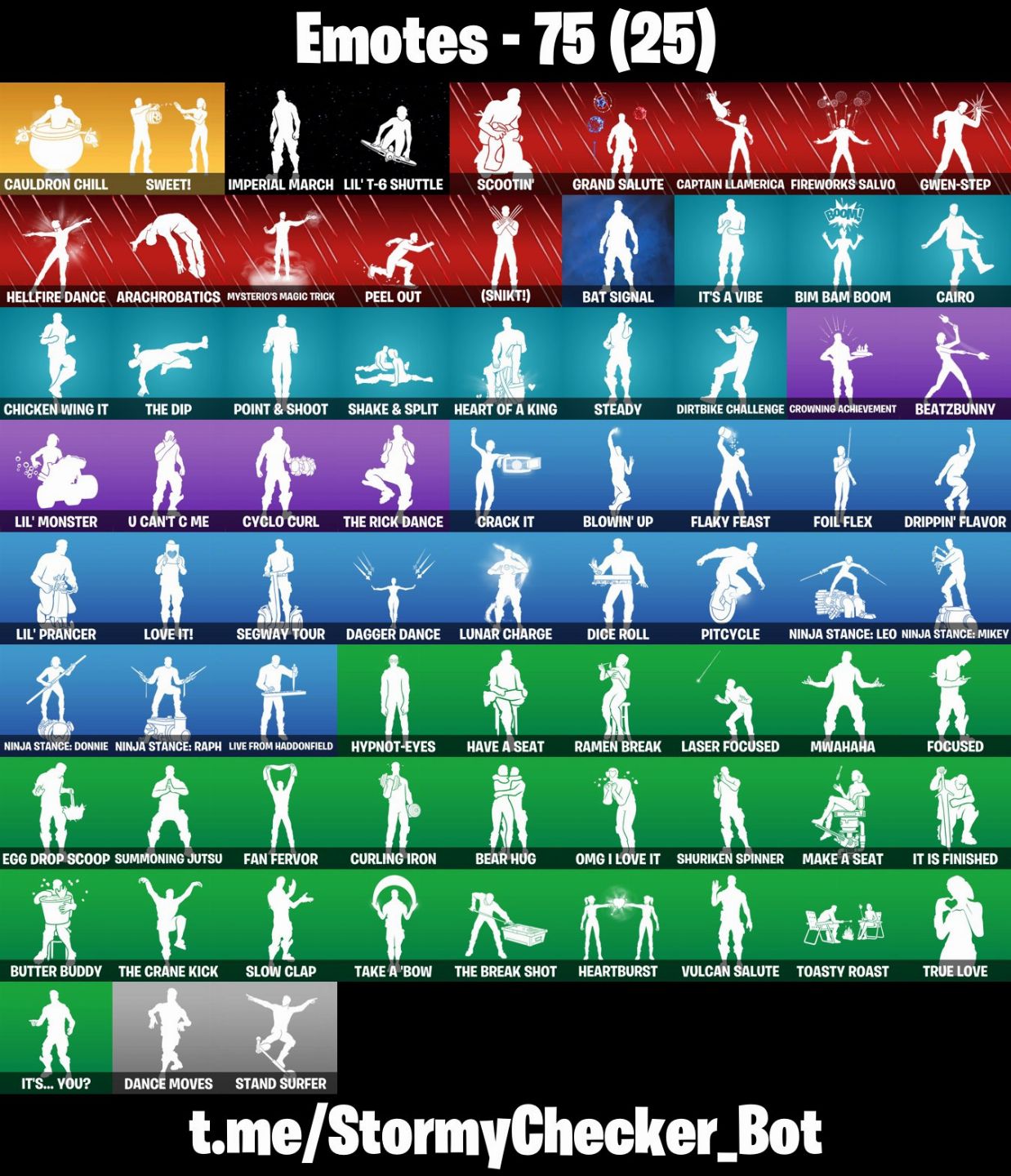 80 SKINS - SPIDER MAN - NARUTO SKINS - DOUBLE AGENT - ICON EMOTES