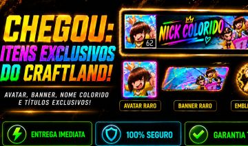 Nick colorido FF CRAFTLAND nível 6+ todos os benefícios.