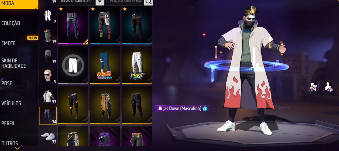 Vendendo conta com o passe booyah queimando tudo , punho lampejo booyah e minato