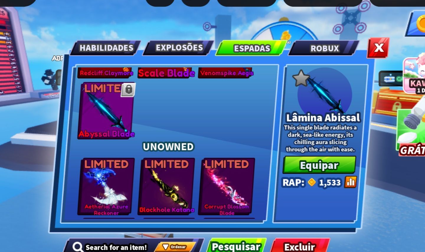 Conta com a skin mais linda do jogo