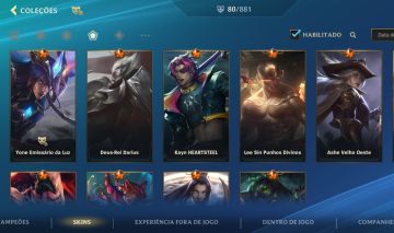 CONTA LOL | COLEÇÃO RARA | SKINS MÍTICAS | YONE | DARIUS | KAYN | SAMIRA