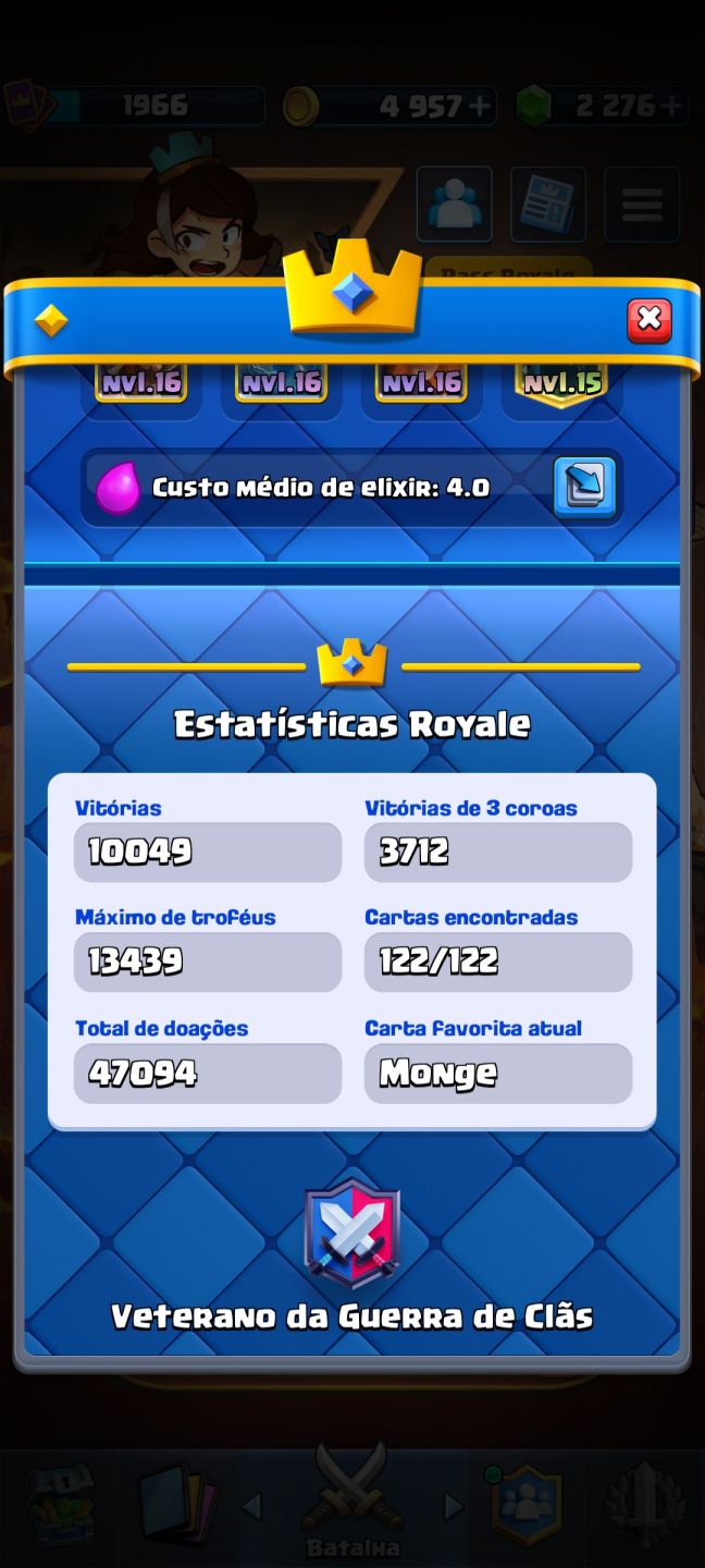CONTA CLASH ROYALE | 13.000 TROFÉUS | 21 CARTAS NÍVEL 16 | 25 EVOS |