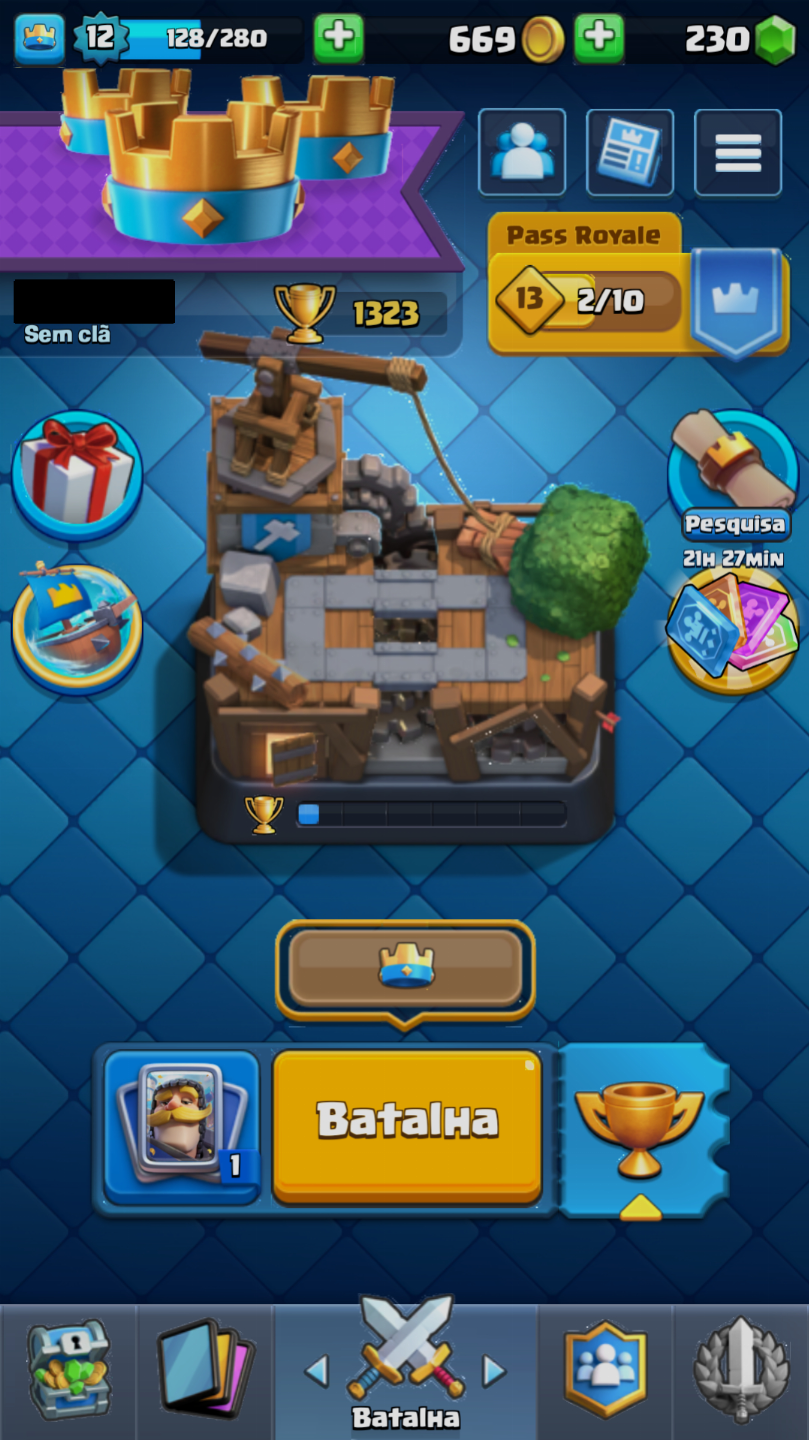 CONTA CLASH ROYALE ARENA 5