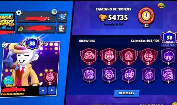 Conta full 104 brawlers fama global 3 54k de trofeus skin kenji amaldiçoado