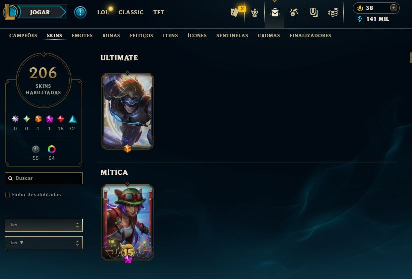 CONTA VALORANT PLATINA LEVEL 312 + CONTA LOL COM 200 SKINS FULL ACESSO