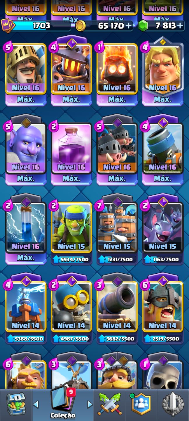 Conta Clash royale (arena sazonal 2) 7800 gemas único dono