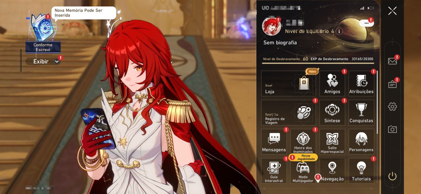 Conta Honkai SR com Himeko Nova +Bis AR60