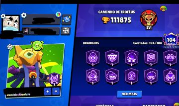 CONTA BRAWL STARS FULL - PRIMEIROS PASSE - +100K TROFÉUS - +600 SKINS