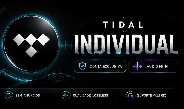 TIDAL INDIVIDUAL | CONTA EXCLUSIVA SUA | 30 DIAS | 55% OFF