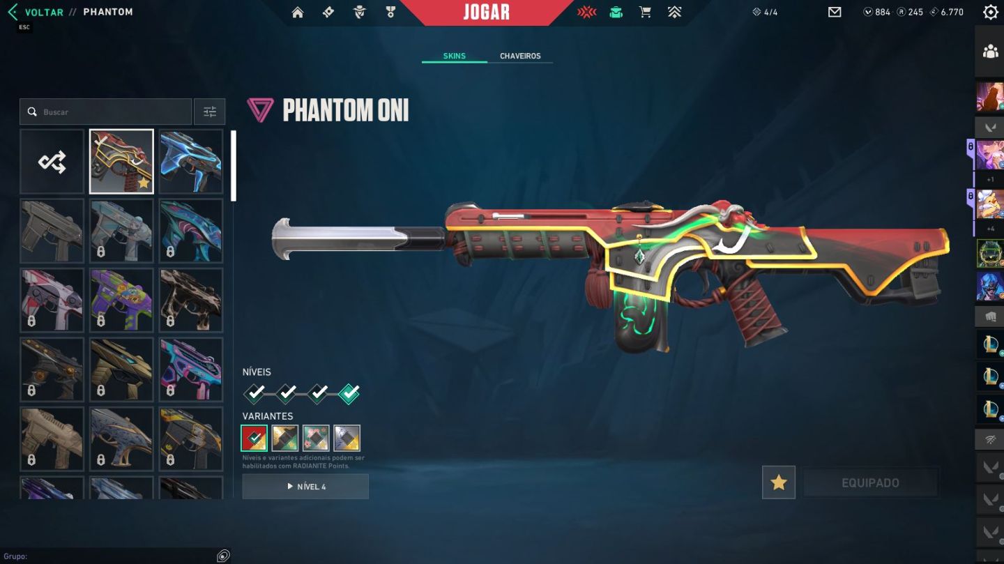 VENDE-SE CONTA VALORANT plat 3 com skins