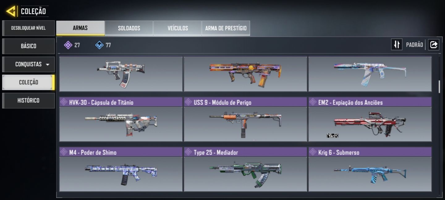 Conta feminina Call of duty