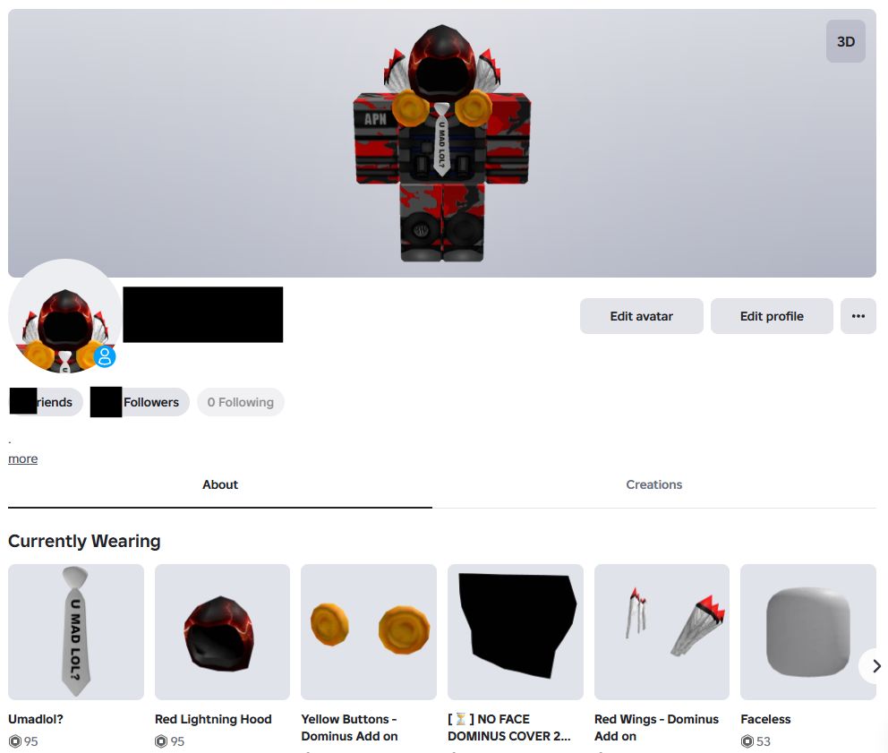 CONTA ROBLOX OG (VARIEDADES EM ESTILOS/SKINS)