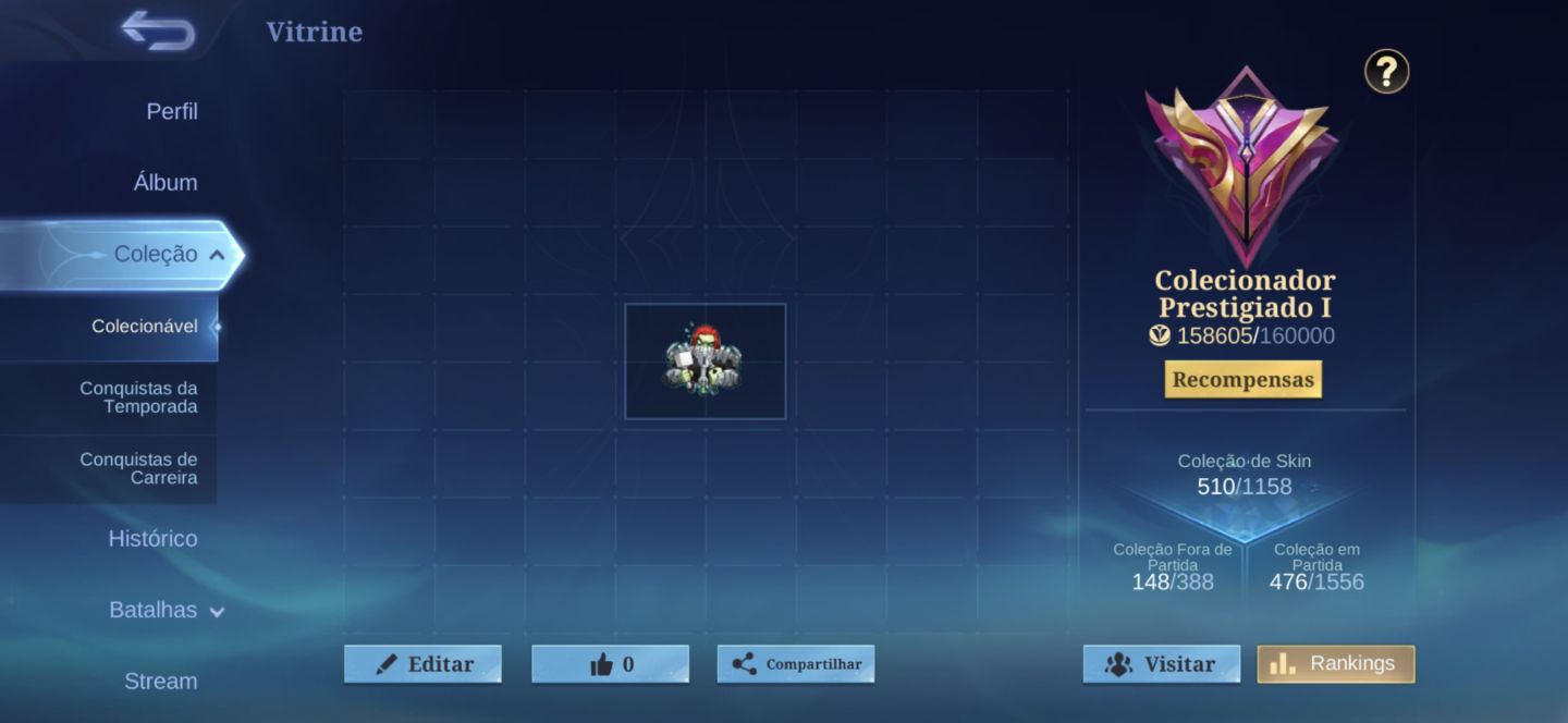 Conta high elo 500+ stars
