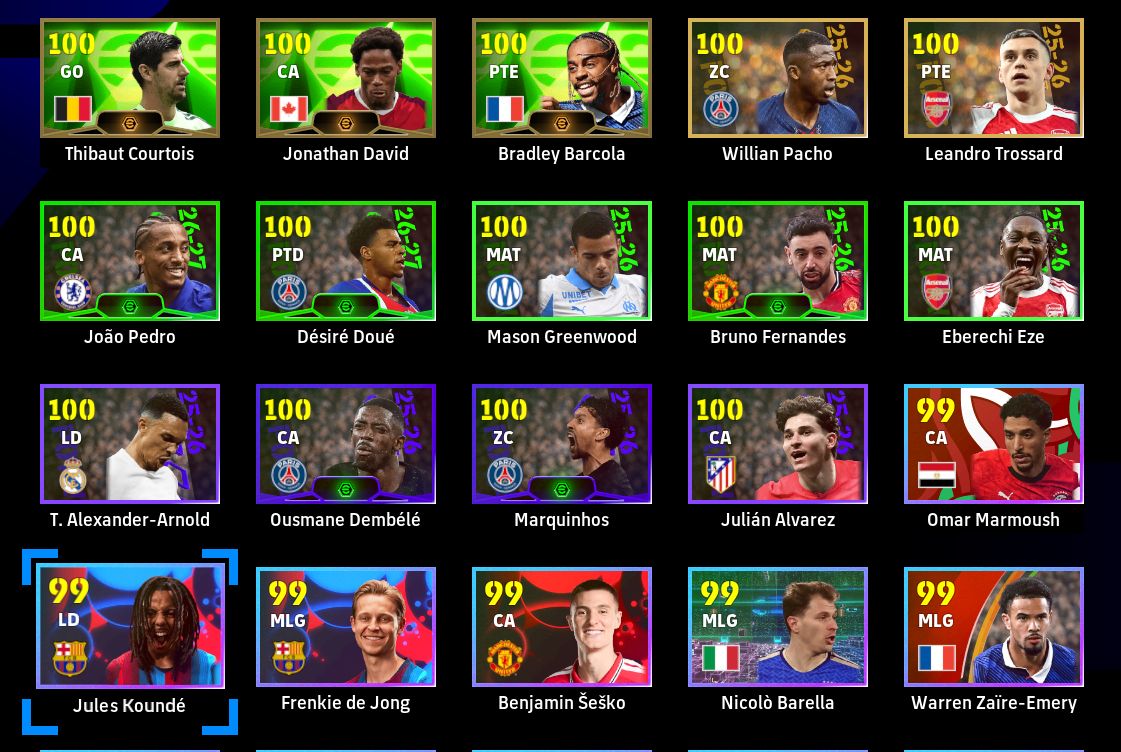 CONTA EFOOTBALL PC [STEAM] - JOGADORES META