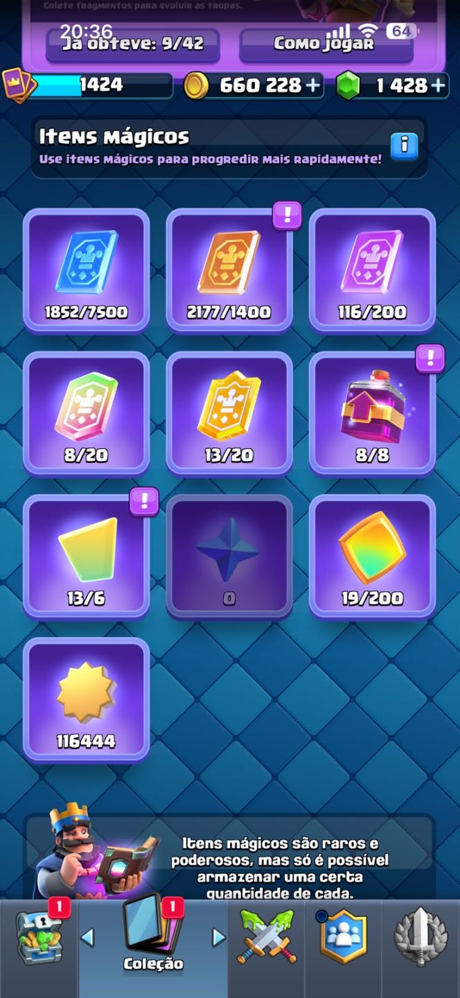 Conta Clash Royale Arena 27 | +1.400 Gemas +11.000 Troféus