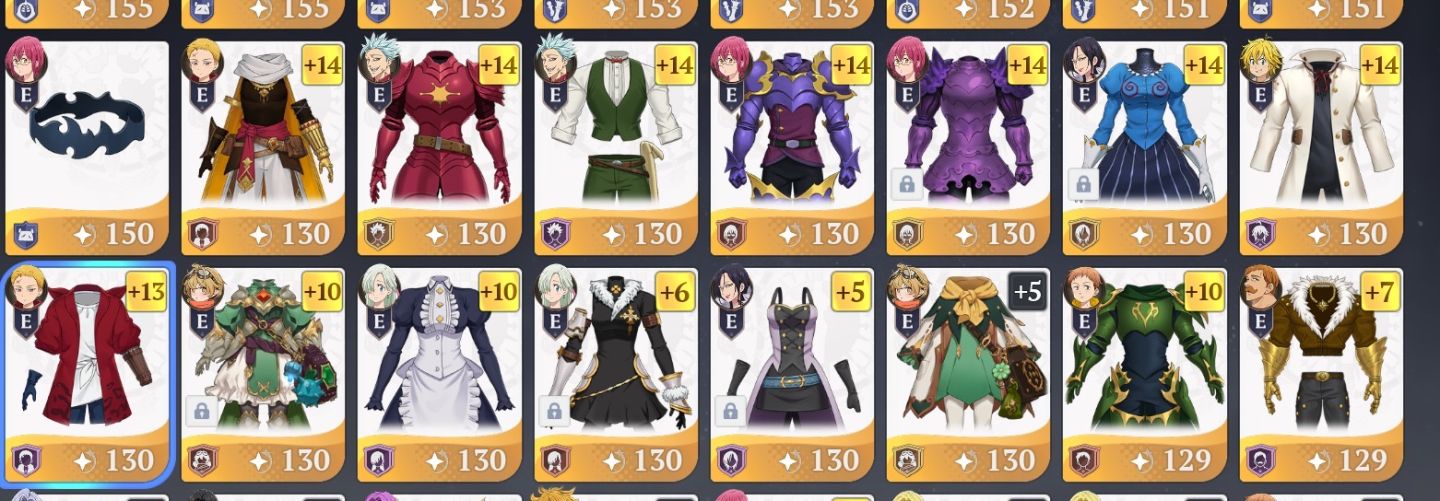 Conta end game 7DSO 3SSR p10 ban e merlin p1