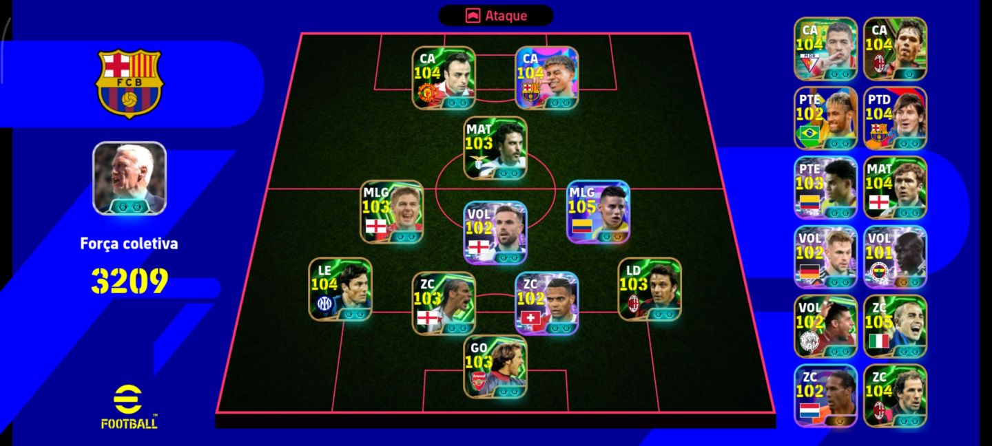 Conta com Neymar e Messi