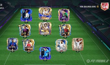 CONTA FC MOBILE GER 124 com jogadores UTOTS, jóias e fragmentos.