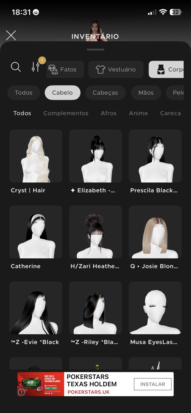 Conta de Feminina Imvu