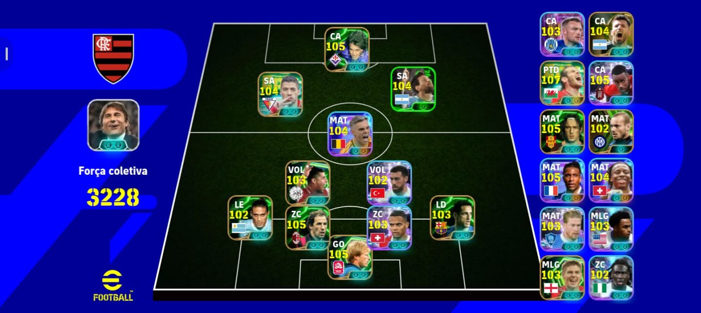 Conta de Efootball 3228 com Time Espetacular por um Ótimo Preço