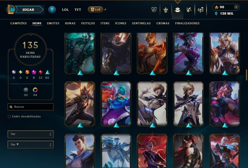 Conta Level 405 Corki Barão Vermelho 13 Lendárias 60epica 30 Legadas esmeralda 4