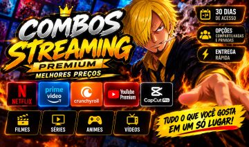 COMBOS STREAMING PREMIUM | NETFLIX, PRIME VIDEO, CRUNCHYROLL | MELHORES PREÇOS