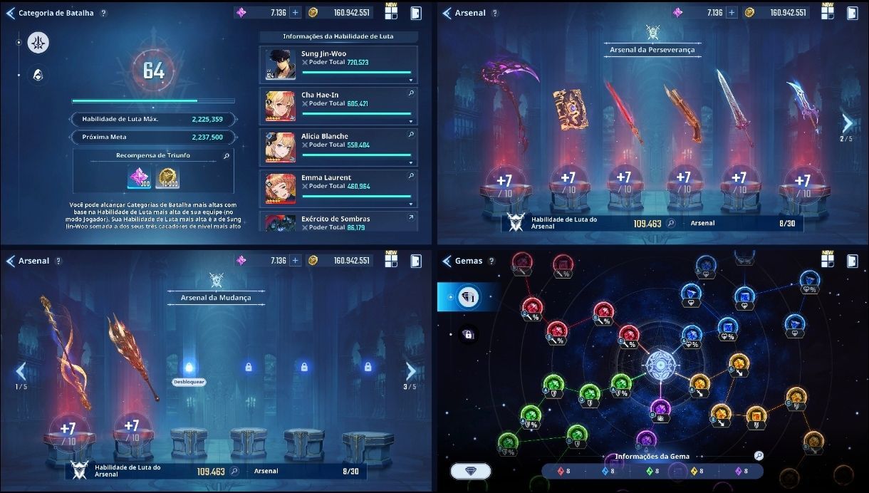 Conta com 2Milhoes de poder solo leveling Árise