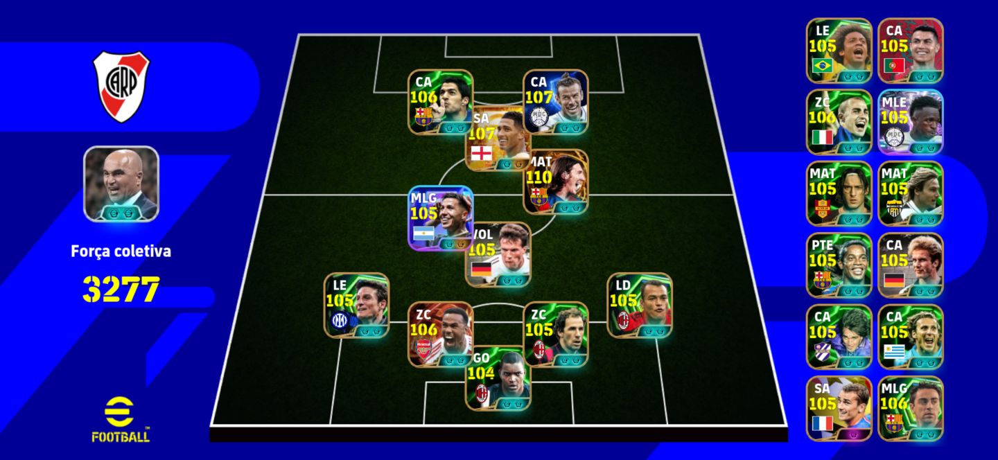 Conta efoteboll 3277 de força messi big time + time raro de legends