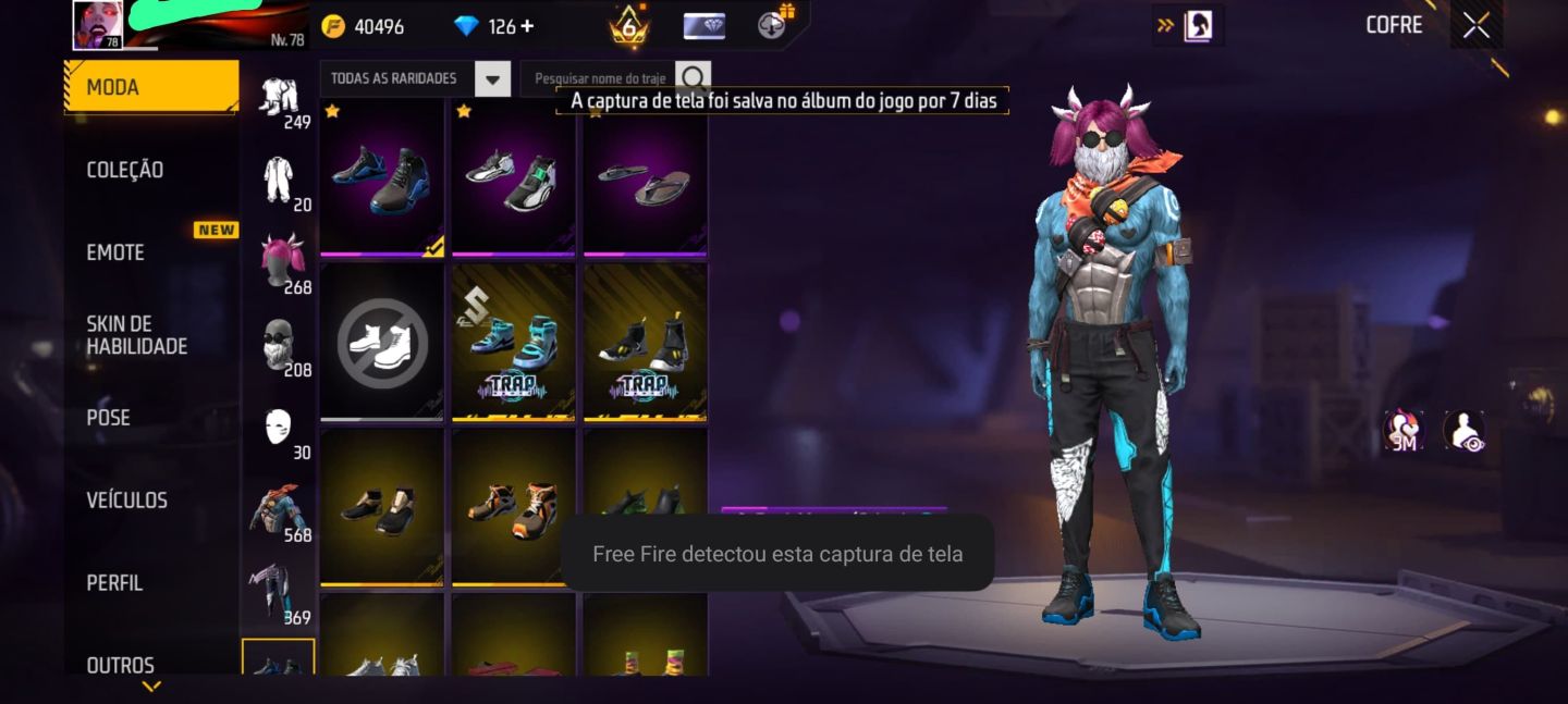 CONTA ANTIGA COM MANDELA XM8 ATT 2 DANO + UMP ROXA