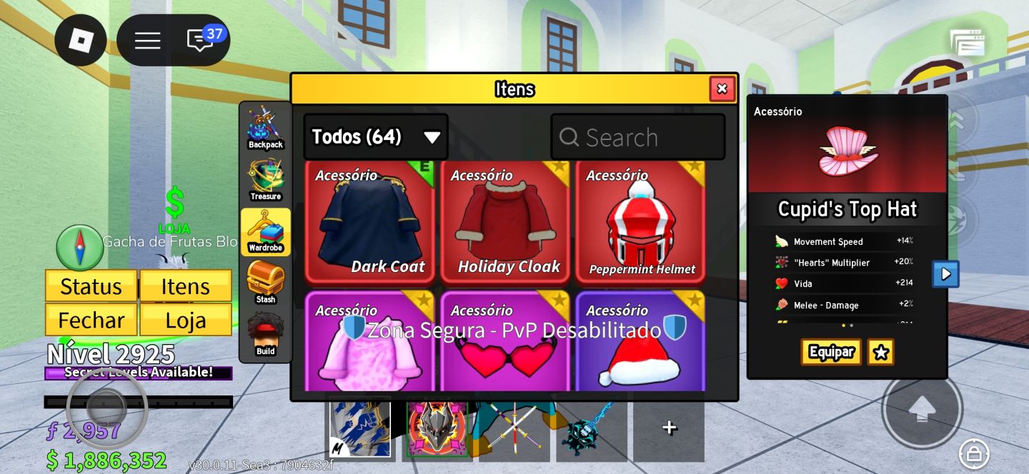 [CONTA MAIN] Blox Fruits (DRAGON PERM + TTK) + RodoGrau FULL PASS + Brookhaven